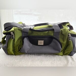 Sharper Image Green and Gray Duffel Bag